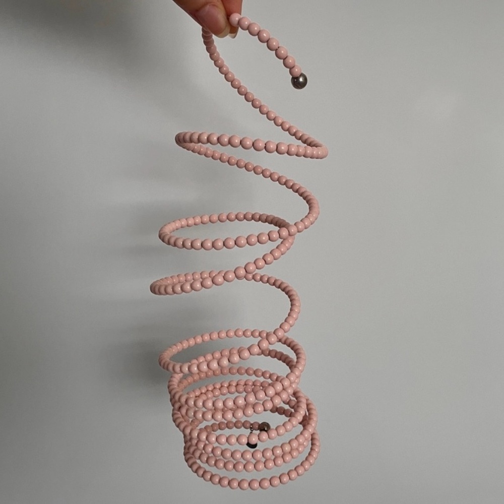 Y/Project Spiral Beaded Bracelet Light Pink